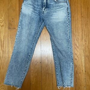 Distressed Blue Jeans